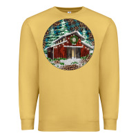 Antique Gold Barn Christmas Premium Sweatshirt - RanaPortraitStore