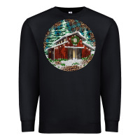 Black Barn Christmas Premium Sweatshirt - RanaPortraitStore