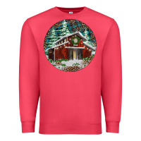 Cardinal Barn Christmas Premium Sweatshirt - RanaPortraitStore