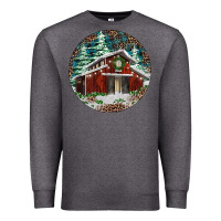 Charcoal Heather Barn Christmas Premium Sweatshirt - RanaPortraitStore