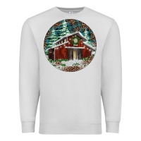 Dove Grey Barn Christmas Premium Sweatshirt - RanaPortraitStore