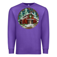 Purple Barn Christmas Premium Sweatshirt - RanaPortraitStore