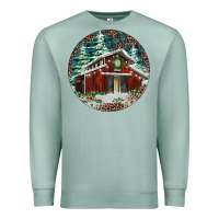 Seafoam Barn Christmas Premium Sweatshirt - RanaPortraitStore