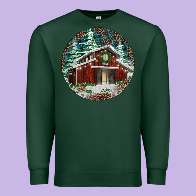 Barn Christmas Premium Sweatshirt Designed By Ranaportraitstore
