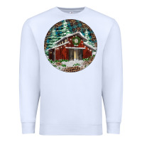 White Barn Christmas Premium Sweatshirt - RanaPortraitStore