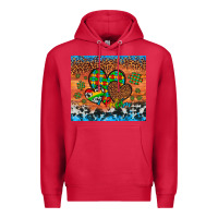 Cardinal autism awareness hearts leopard cowhide Premium Hoodie - Artiststas
