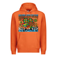 Carrot autism awareness hearts leopard cowhide Premium Hoodie - Artiststas