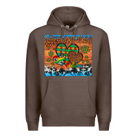 Coffee autism awareness hearts leopard cowhide Premium Hoodie - Artiststas
