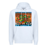 White autism awareness hearts leopard cowhide Premium Hoodie - Artiststas
