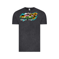 Vintage Black Tennessee Map Sunflower Cactus Serape Vintage Tee - RanaPortraitStore