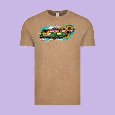 Tennessee Map Sunflower Cactus Serape Vintage Tee Designed By Ranaportraitstore