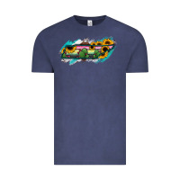 Vintage Denim Tennessee Map Sunflower Cactus Serape Vintage Tee - RanaPortraitStore