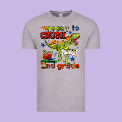 Ready To Crush 2nd Grade Vintage Tee Designed By Bundleandbundleshop