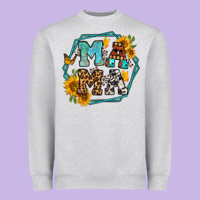 Sunflowers Hexagon Frame Mama Heavyweight Sweatshirt Designed By Jasminsmagicworld