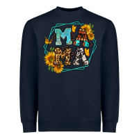 Navy sunflowers hexagon frame mama Heavyweight Sweatshirt - Jasminsmagicworld