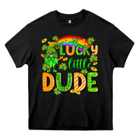 Black St. Patrick's Lucky little dude Heavy Core Tee - OliviaCreatesArt