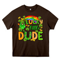 Chocolate Brown St. Patrick's Lucky little dude Heavy Core Tee - OliviaCreatesArt