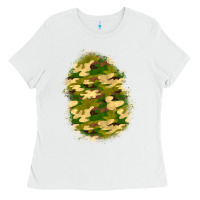 White camouflage patch 4 Ladies Tee - BundleAndBundleShop
