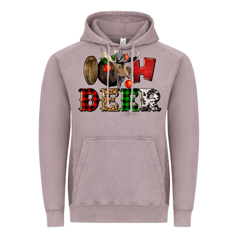 Oh Deer Christmas Vintage Hoodie by LillyAllenDesigns | Teevron