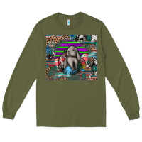 Army Green easter Long Sleeve Tee - CowhideDigitalArt
