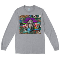 Heather Grey easter Long Sleeve Tee - CowhideDigitalArt