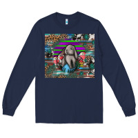 Navy easter Long Sleeve Tee - CowhideDigitalArt