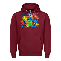Burgundy my child is non verbal but his mama aint afro Zipper Hoodie - RanaPortraitStore
