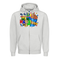 Dove Grey my child is non verbal but his mama aint afro Zipper Hoodie - RanaPortraitStore