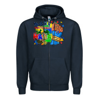 Navy my child is non verbal but his mama aint afro Zipper Hoodie - RanaPortraitStore