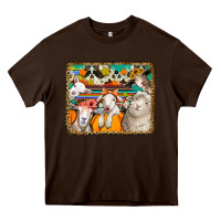 Chocolate Brown autumn sheeps Heavy Core Tee - Jasminsmagicworld