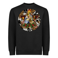 Black Oh Holy Night Christmas Heavyweight Sweatshirt - RanaPortraitStore