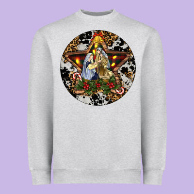 Oh Holy Night Christmas Heavyweight Sweatshirt Designed By Ranaportraitstore