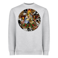 Heather Grey Oh Holy Night Christmas Heavyweight Sweatshirt - RanaPortraitStore