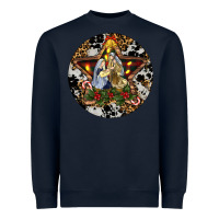 Navy Oh Holy Night Christmas Heavyweight Sweatshirt - RanaPortraitStore