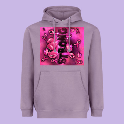 Strong Breast Cancer Heavyweight Hoodie Designed By Ranaportraitstore