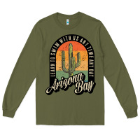 Army Green Arizona Bay Swim Team Long Sleeve Tee - DesigneFamous