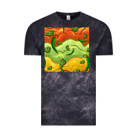 Cloud Black mexican sauce and jalapeno seamless pattern Vintage Tee - BundleAndBundleShop