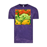 Cloud Purple mexican sauce and jalapeno seamless pattern Vintage Tee - BundleAndBundleShop