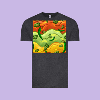 Mexican Sauce And Jalapeno Seamless Pattern Vintage Tee Designed By Bundleandbundleshop
