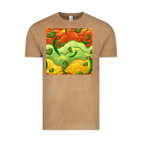 Vintage Camel mexican sauce and jalapeno seamless pattern Vintage Tee - BundleAndBundleShop