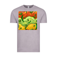 Vintage Zinc mexican sauce and jalapeno seamless pattern Vintage Tee - BundleAndBundleShop