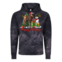 Cloud Black happy holidays baby deer Vintage Hoodie - LillyAllenDesigns