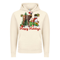 Vintage Artic happy holidays baby deer Vintage Hoodie - LillyAllenDesigns