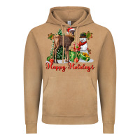 Vintage Camel happy holidays baby deer Vintage Hoodie - LillyAllenDesigns