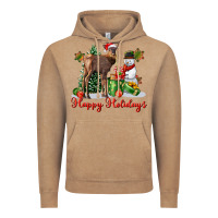 Vintage Coffee happy holidays baby deer Vintage Hoodie - LillyAllenDesigns