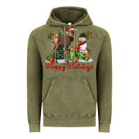 Vintage Olive happy holidays baby deer Vintage Hoodie - LillyAllenDesigns