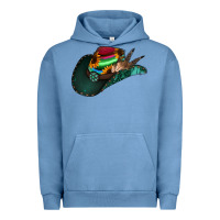 Pigment Pebble Blue aztec sunflower cowboy hat Urban Hoodie - Jasminsmagicworld