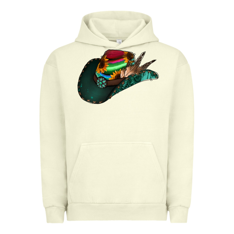 Aztec Sunflower Cowboy Hat Urban Hoodie by Jasminsmagicworld | Teevron