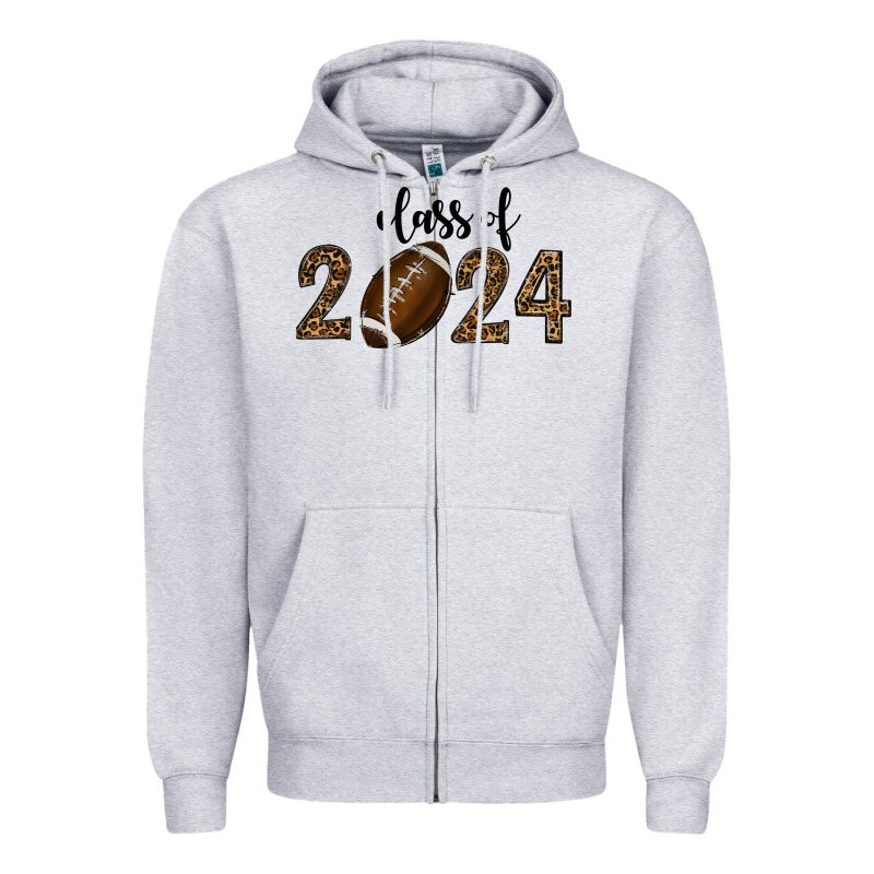 Class Of 2024 American Football Zipper Hoodie by RanaPortraitStore | Teevron