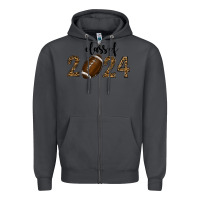Smoke class of 2024 american football Zipper Hoodie - RanaPortraitStore